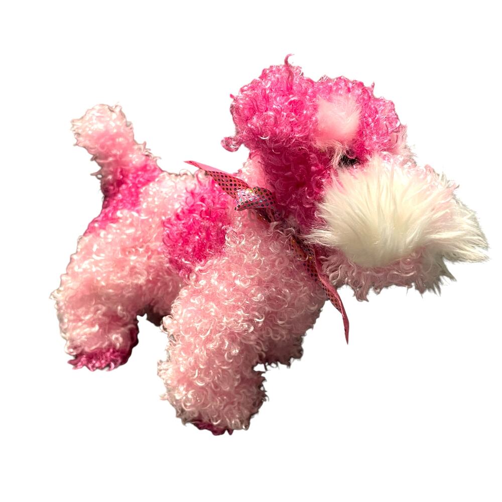 Ty Pinky Glitters Plush Dog 6" Pink White Stuffed Animal Pup Nursery Toy Vintage - Picture 8 of 12